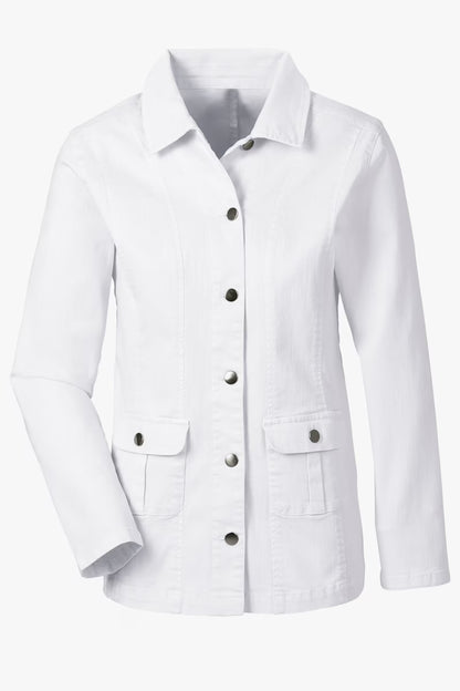 Women’s White Casual Denim Jacket