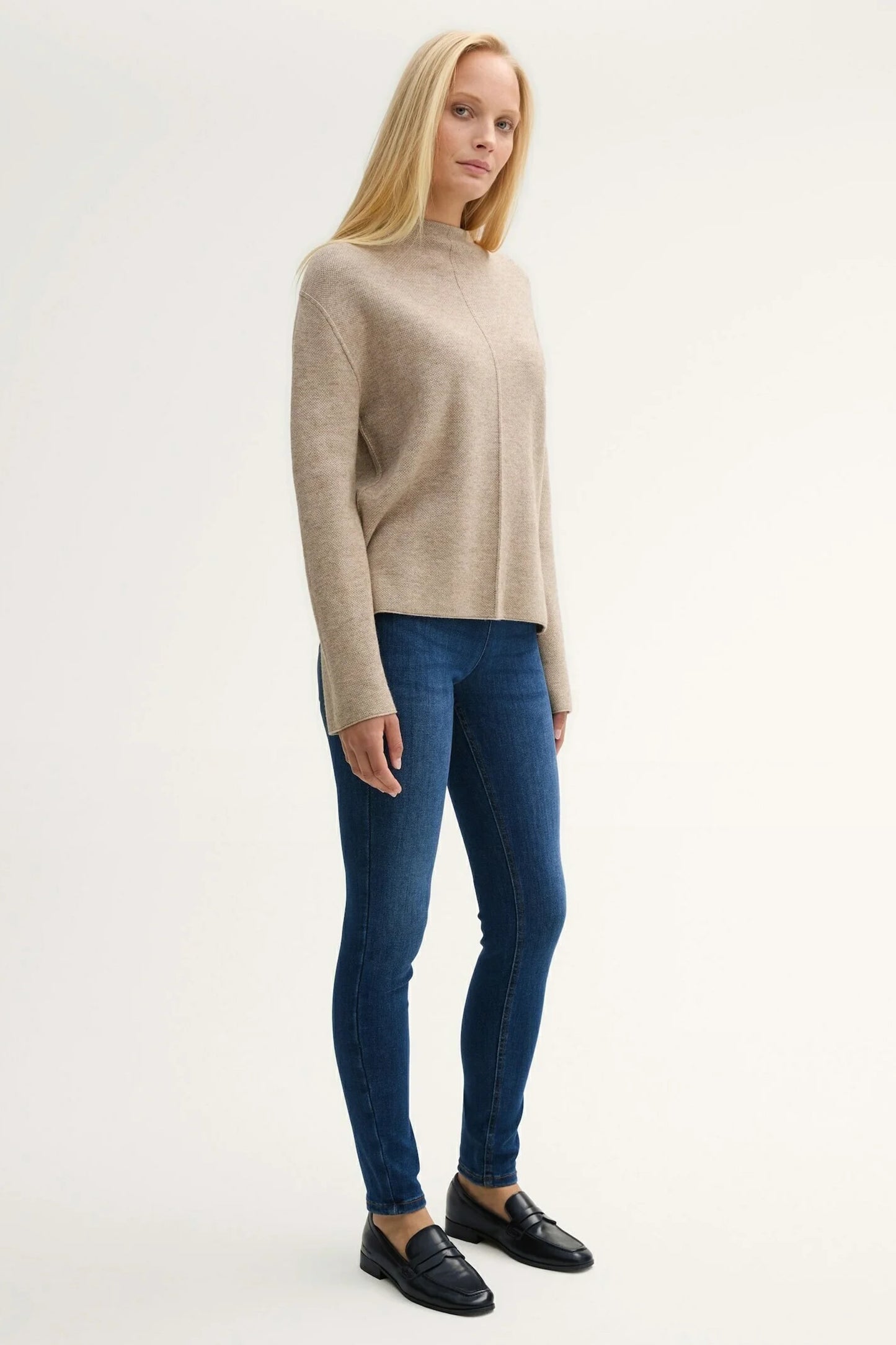 TTKATE Skinny Pull-on jeans rinsed blue denim