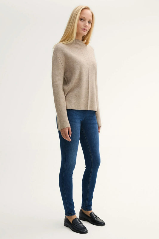 TTKATE Skinny Pull-on jeans rinsed blue denim