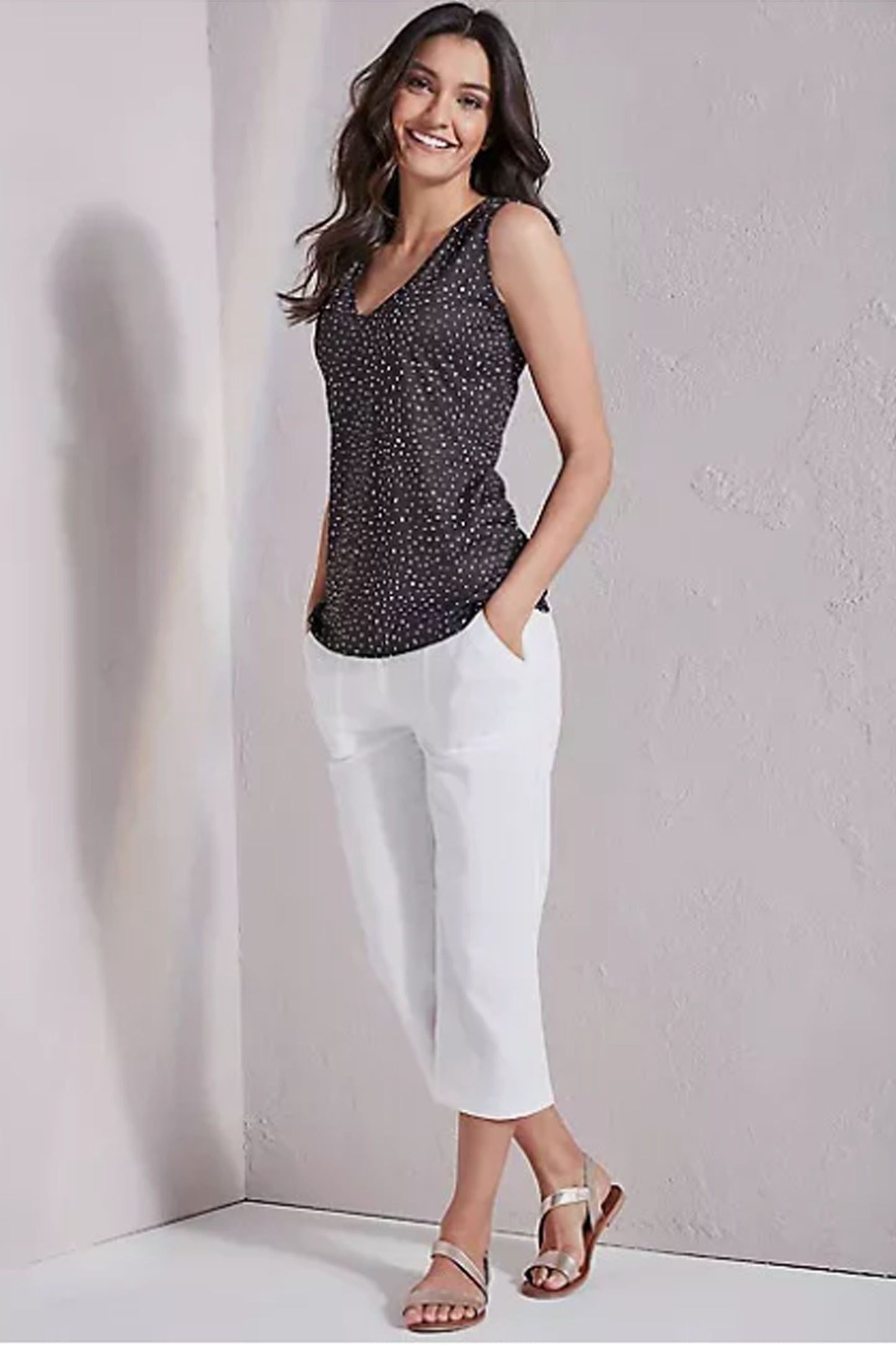 Women’s Relaxed Cotton Drawstring Pants – Off-White