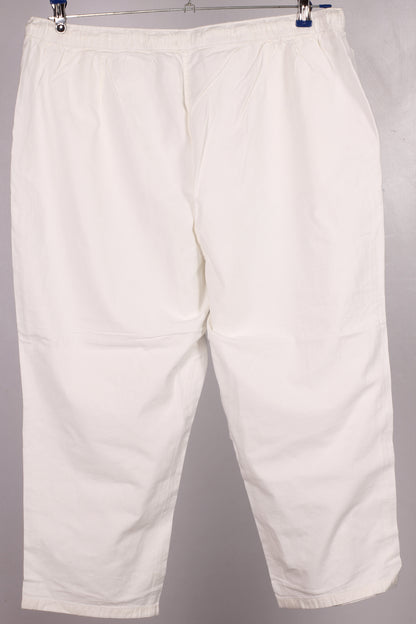 Women’s Relaxed Cotton Drawstring Pants – Off-White