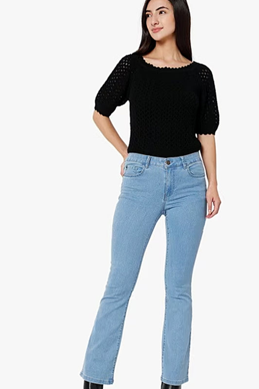 Mid rise bootcut pants