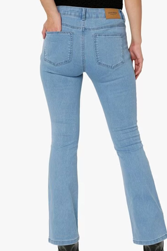 Mid rise bootcut pants