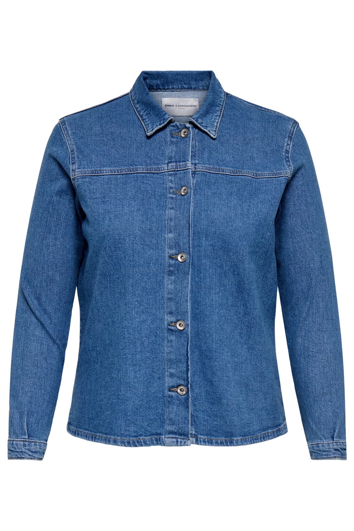 Classic Medium-Wash Denim Overshirt