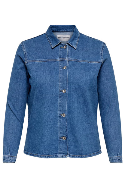 Classic Medium-Wash Denim Overshirt