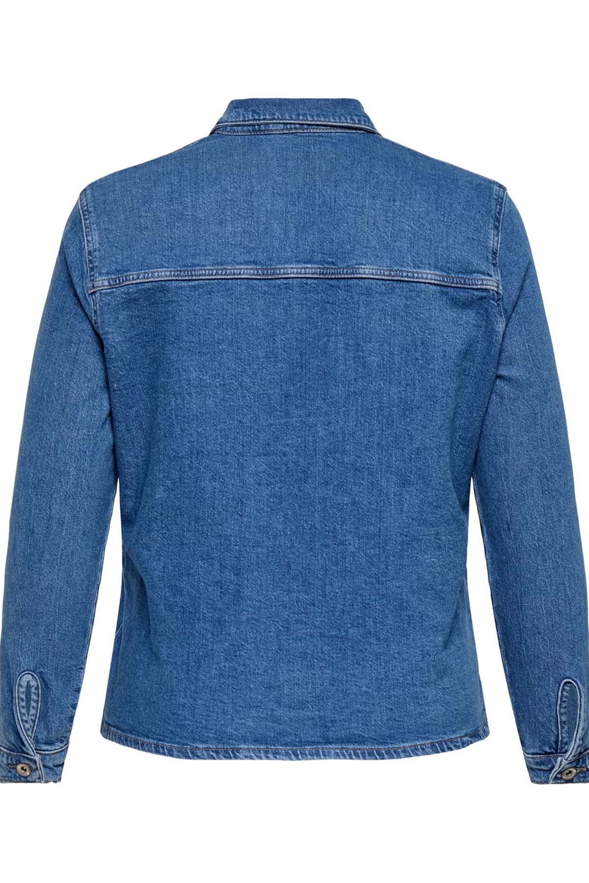 Classic Medium-Wash Denim Overshirt