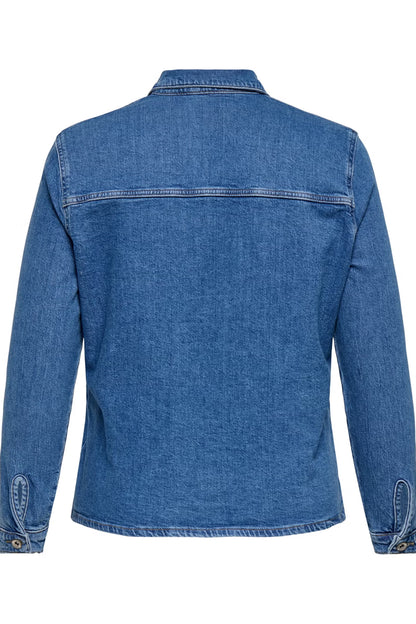 Classic Medium-Wash Denim Overshirt