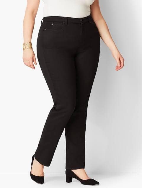 Power stretch Cotton Denim Straight Pants