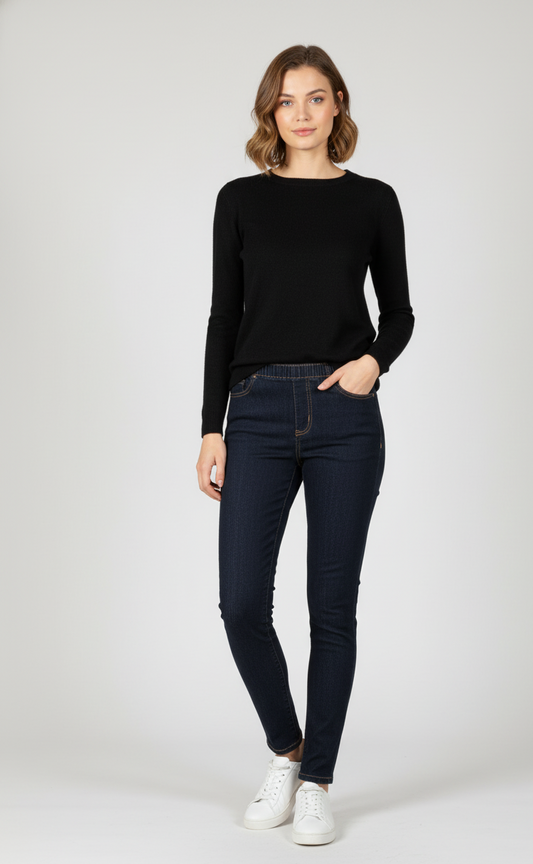 Slim fit Elasticated waist jeggings