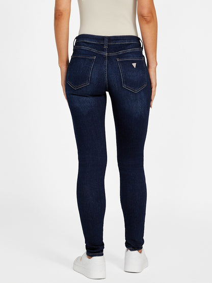 Mid Rise Skinny Patched Jeans