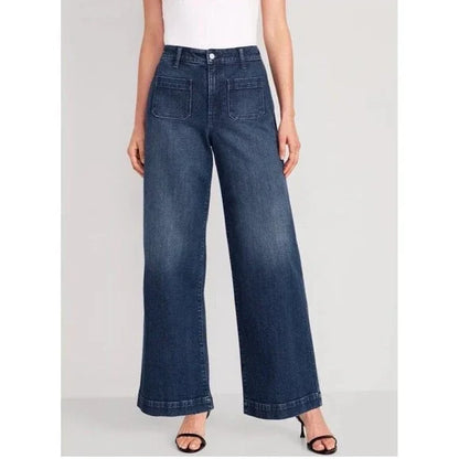 Long Flared Wide Leg Jeans