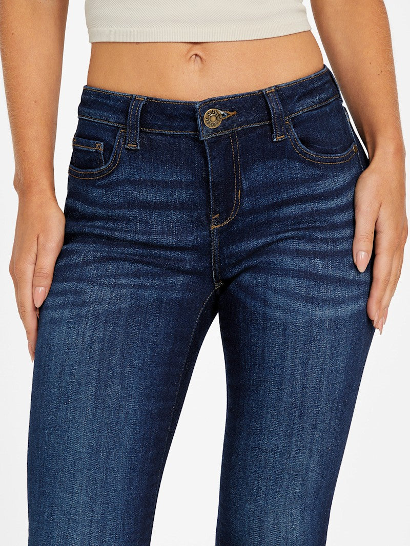 Mid Rise Skinny Patched Jeans