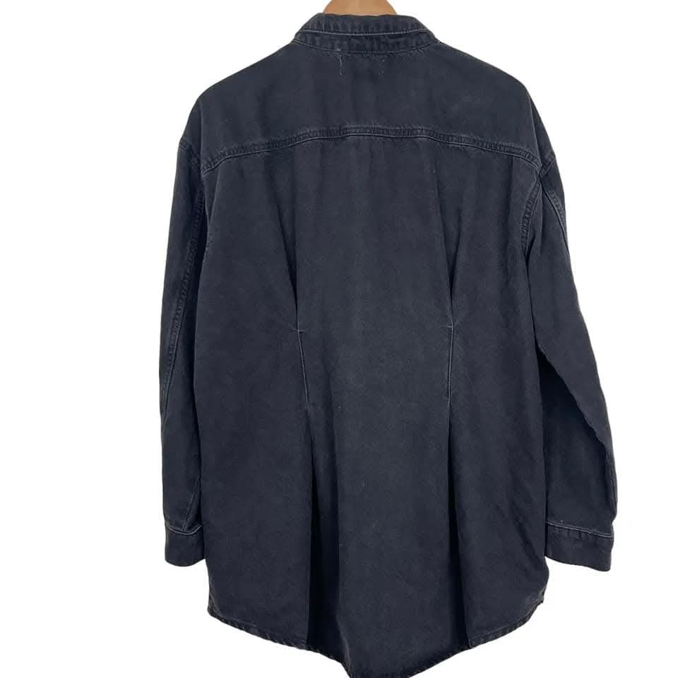 Premium Black Denim Tunic Shirt