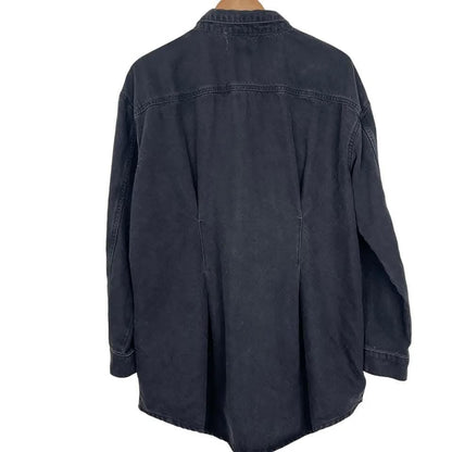Premium Black Denim Tunic Shirt