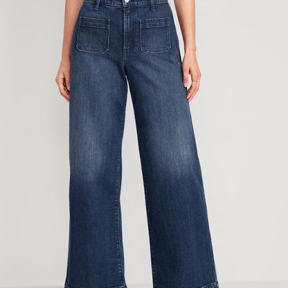 Long Flared Wide Leg Jeans
