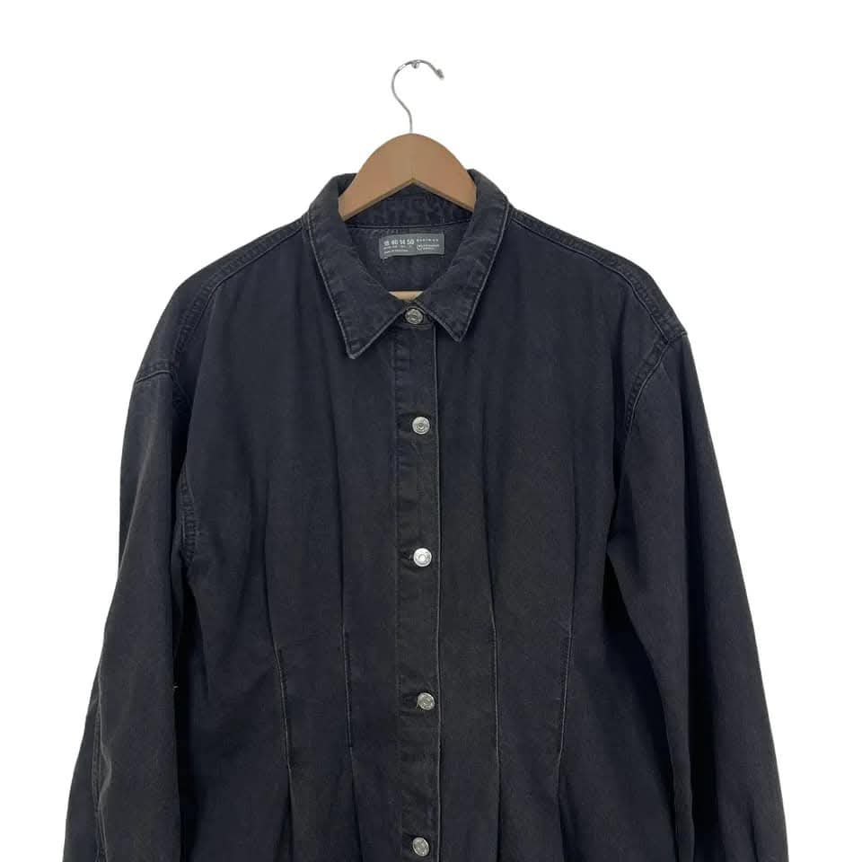 Premium Black Denim Tunic Shirt