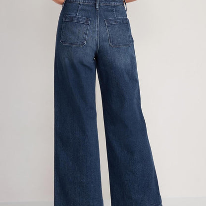 Long Flared Wide Leg Jeans